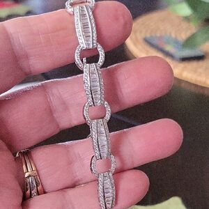 Simulated Diamond Slider Bracelet